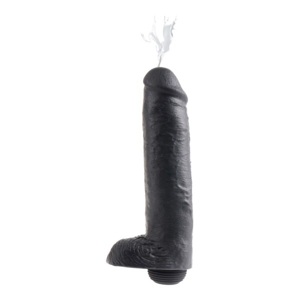 King Cock Squirting Cock 11”  -  Spr?jte-Dildo M/Testikler - Sort
